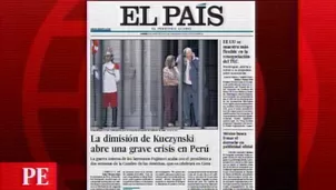 Tapa de hoy del diario El País