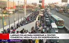 Mega Plaza: Ciudadanos formaron largas colas para ingresar al centro comercial  - Noticias de jockey-plaza