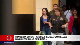 Melisa González Gagliuffi dejó el penal Vírgen de Fátima. América Noticias