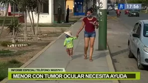 Menor con tumor ocular necesita ayuda