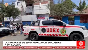 Dos menores de edad arrojaron explosivos a un colegio en Ventanilla. Foto y video: América Noticias
