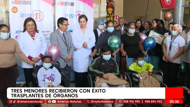 Tres menores reciben trasplantes exitosos en Hospital del Niño de San Borja. Foto: América Noticias