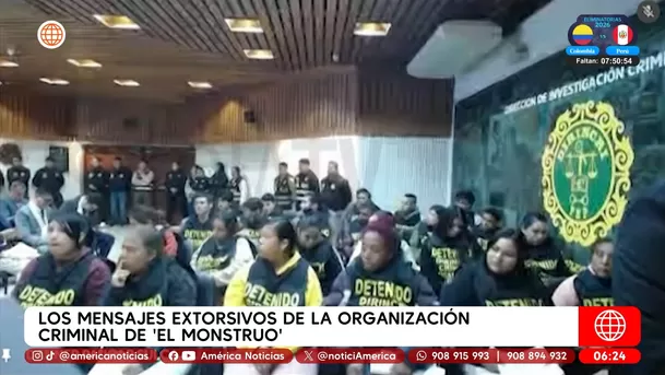 Los mensajes extorsivos de la organización criminal de alias El monstruo. Foto: Unidad de investigación