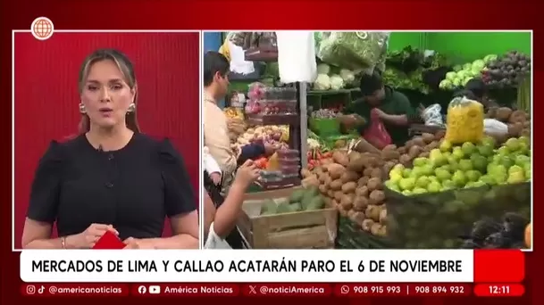 Mercados de Lima y Callao acatarán paro el 6 de noviembre. Foto: América Noticias