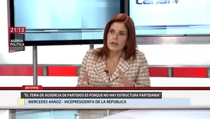 La vicepresidenta del Perú opinó sobre las elecciones regionales y municipales. Foto: captura de TV