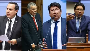 José Jerí es el postulante a la presidencia del Congreso desde la bancada Somos Perú y lo acompañan Fernando Rospigliosi (Fuerza Popular), Waldemar Cerrón (Perú Libre) e Ilich López (Acción Popular) a las primera, segunda y tercera vicepresidencia respectivamente. Fotos: Andina. Video: Canal N