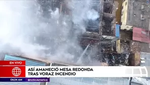 Incendio en Mesa Redonda.