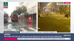 Recolectan toneladas de basura en Mesa Redonda tras la Navidad. Foto y video: Canal N