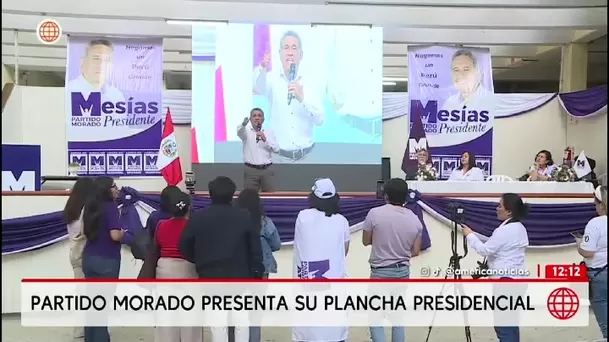 Partido Morado: Mesías Guevara es candidato presidencial/ América Noticias