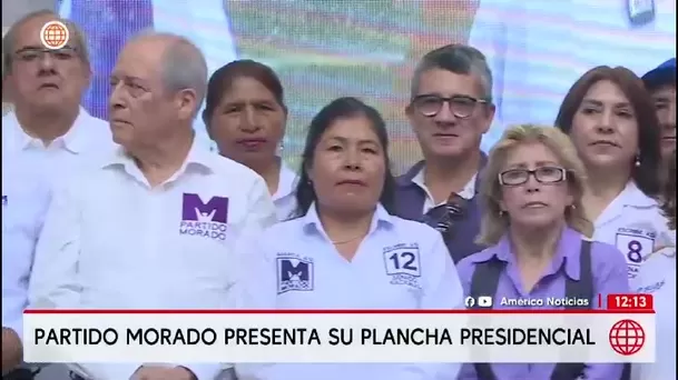 Mesías Guevara lidera plancha presidencial del Partido Morado/ América Noticias