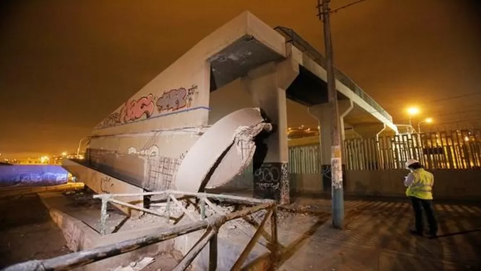 Metro de Lima sobre puentes peatonales. Foto: El Comercio