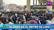 Metro de Lima: entre largas filas y caos a diario para usuarios