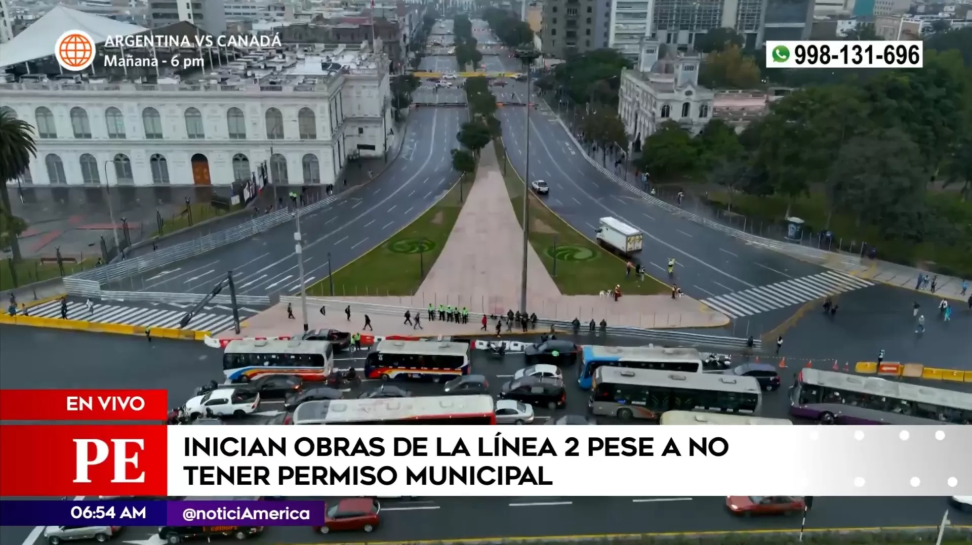 Inicio de obras de la Línea 2 del Metro de Lima. Foto: América Noticias