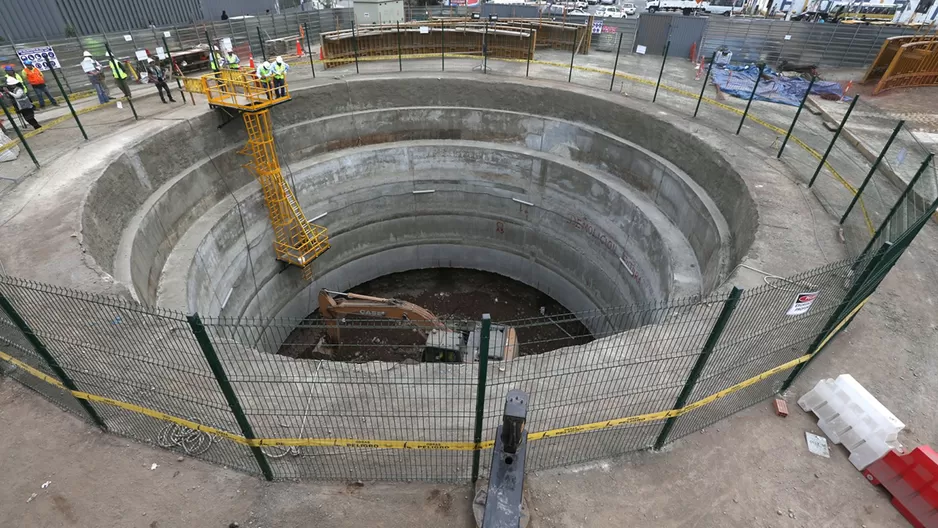 Obras de la Línea 2 del MEtro de Lima. Foto: Andina 