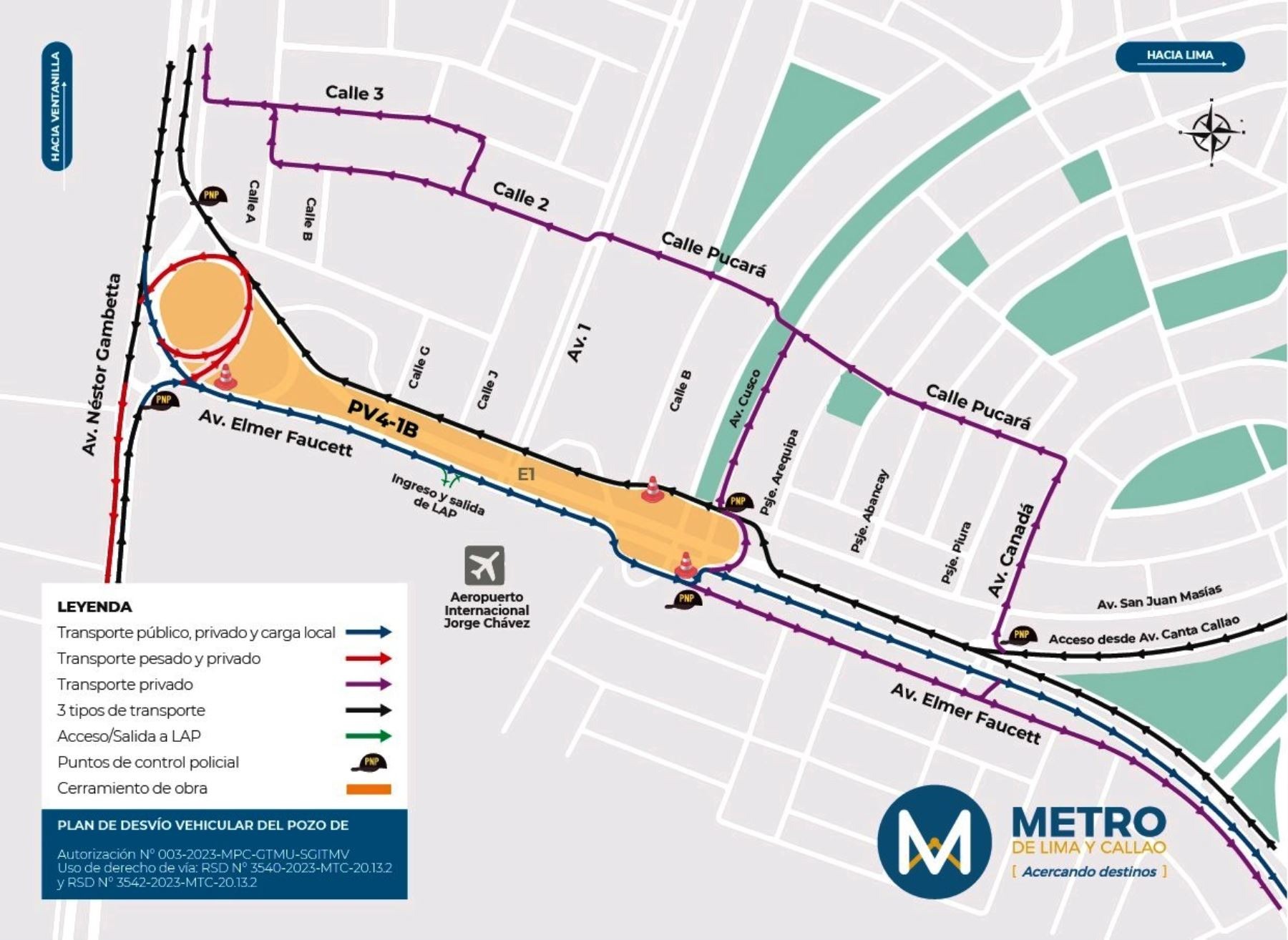 Metro de Lima: Tramo de avenida Faucett será cerrado desde el 15 de mayo por obras