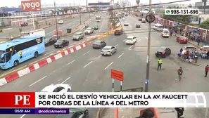 Desvío vehicular en avenida Faucett. Foto y video: América Noticias