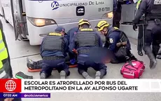 Metropolitano: bus troncal atropelló a escolar en la Av. Alfonso Ugarte - Noticias de alfonso ch��varry