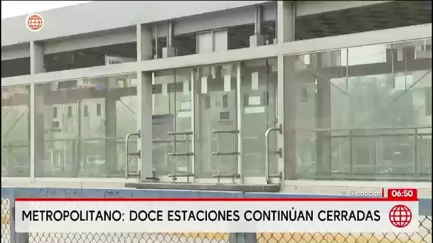 Estaciones cerradas en ampliación norte del Metropolitano/América Noticias Estaciones cerradas en ampliación norte del Metropolitano/América Noticias