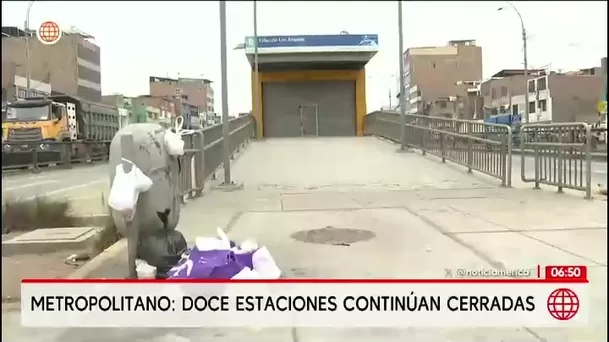 Metropolitano: doce estaciones de ampliación norte continúan cerradas por falta de buses/ América Noticias Metropolitano: doce estaciones de ampliación norte continúan cerradas por falta de buses/ América Noticias