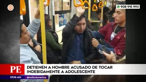 Hombre acusado de tocar indebidamente a adolescente en bus del Metropolitano. Foto y video: América Noticias