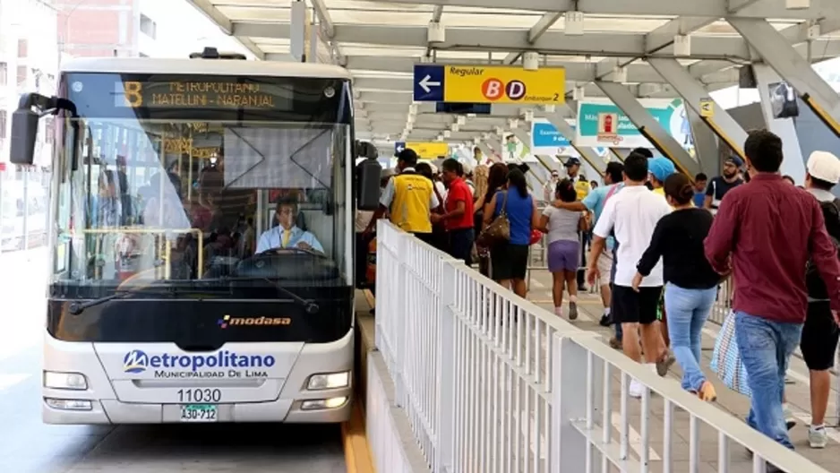 ATU sobre horarios del Metropolitano. Foto: El Comercio