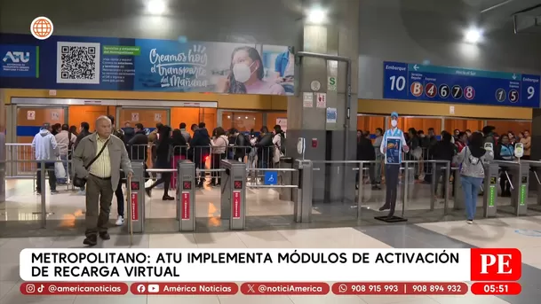 Metropolitano: ATU implementa módulos de activación de recarga virtual. Foto: América Noticias