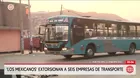 Los Mexicanos extorsionan a seis empresas de transporte