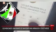Los Mexicanos usan WhatsApp para amenazar colectiveros