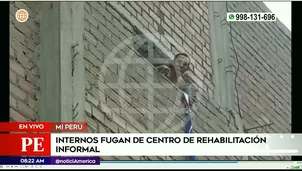 Fuga en centro de rehabilitación clandestino en Mi Perú. Foto y video: América Noticias