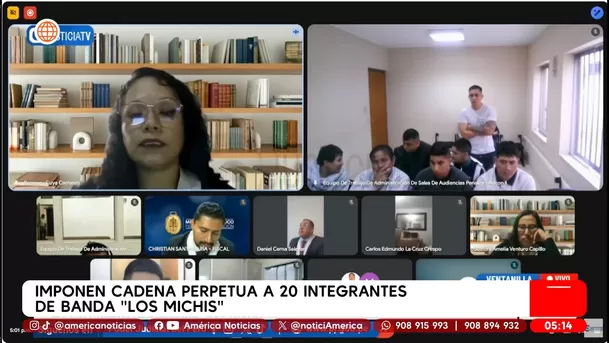 Imponen cadena perpetua a 20 integrantes de la banda Los michis. Foto: América Noticias