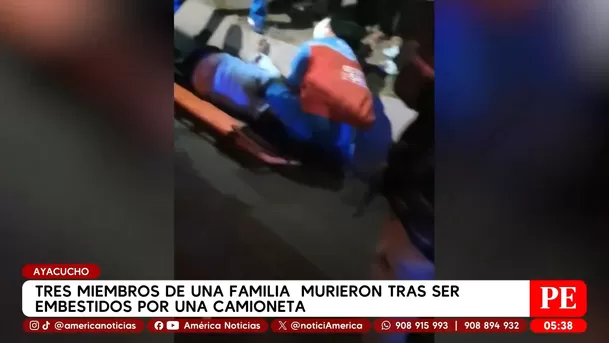 Tres miembros de una familia murieron tras ser atropellados en Ayacucho. Foto: América Noticias