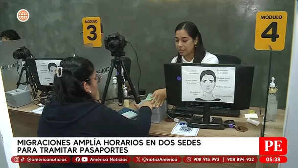 Migrciones amplía horarios en dos sedes para tramitar pasaportes. Foto: América Noticias Migrciones amplía horarios en dos sedes para tramitar pasaportes. Foto: América Noticias