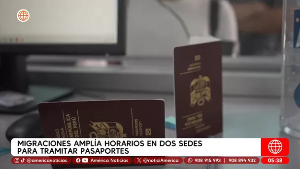 Migrciones amplía horarios en dos sedes para tramitar pasaportes. Foto: América Noticias Migrciones amplía horarios en dos sedes para tramitar pasaportes. Foto: América Noticias