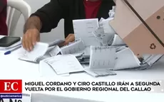 Miguel Cordano y Ciro Castillo irán a segunda vuelta por el gobierno regional del Callao - Noticias de elecciones 2021