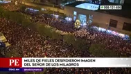 Miles de fieles despidieron al Señor de los Milagros