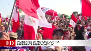 Marcha contra Castillo. América Noticias