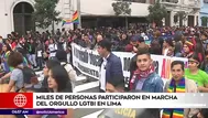 Miles de personas participaron en la marcha del Orgullo LGTB en Lima