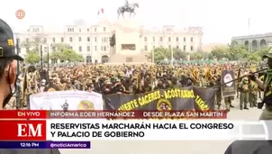 Reservistas anuncian una marcha por la avenida Abancay para esta tarde,