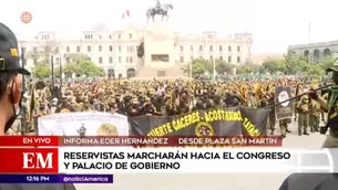 Reservistas anuncian una marcha por la avenida Abancay para esta tarde,