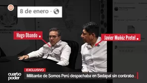 El presidente de Sedapal permitió que un afiliado a Somos Perú y visitante de José Jerí, participara en reuniones sin cargo ni contrato. Luego recibió una orden de servicio por S/ 20 mil. Video: Cuarto Poder