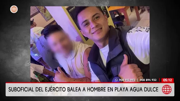 Militar balea a hombre en Playa Agua Dulce de Chorrillos. Foto: América Noticias