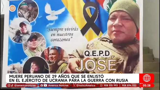 Peruano muere en Ucrania tras unirse a ejército en guerra contra Rusia. Foto: América Noticias