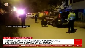Militar resultó herido tras enfrentar a balazos a delincuentes en Tablada de Lurín. / Video: América Noticias