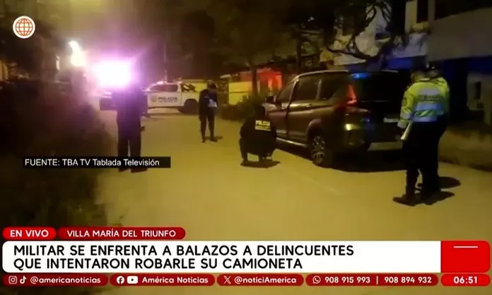Lurín: Militar herido al enfrentar a balazos a delincuentes