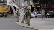 Militares patrullan las calles de Trujillo