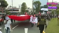 Militares en situación de retiro marchan contra Pedro Castillo 