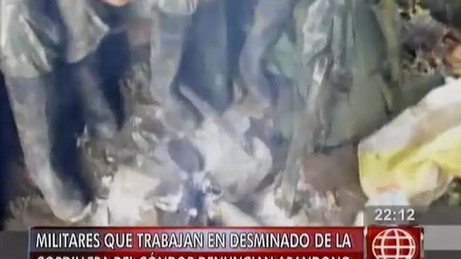 Militares que trabajan en desminado de la Cordillera del Cóndor denunciaron abandono