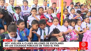 Hoy vuelven a clases millones de escolares en colegios públicos de todo el país. Foto y video: América Noticias