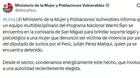 ¿Qué dijo el MIMP sobre mujer que denunció a diputado de Juntos por el Perú?