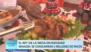 Minagri: Se consumirán dos millones de pavos en Navidad y Año Nuevo